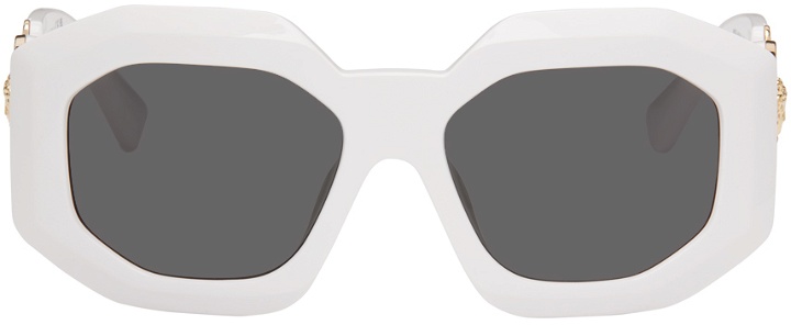 Photo: Versace White Medusa Sunglasses