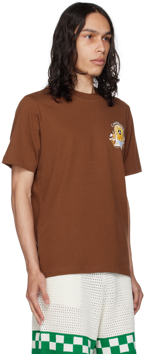 Casablanca Brown 'Studio De Musique' T-Shirt Casablanca