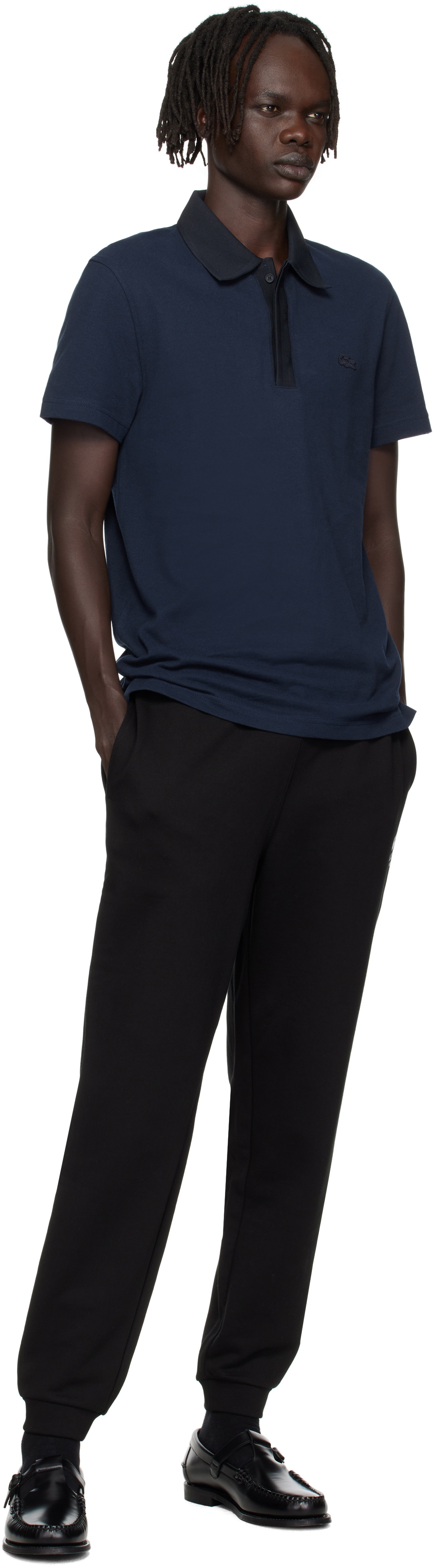 Lacoste Black Tapered Leg Sweatpants