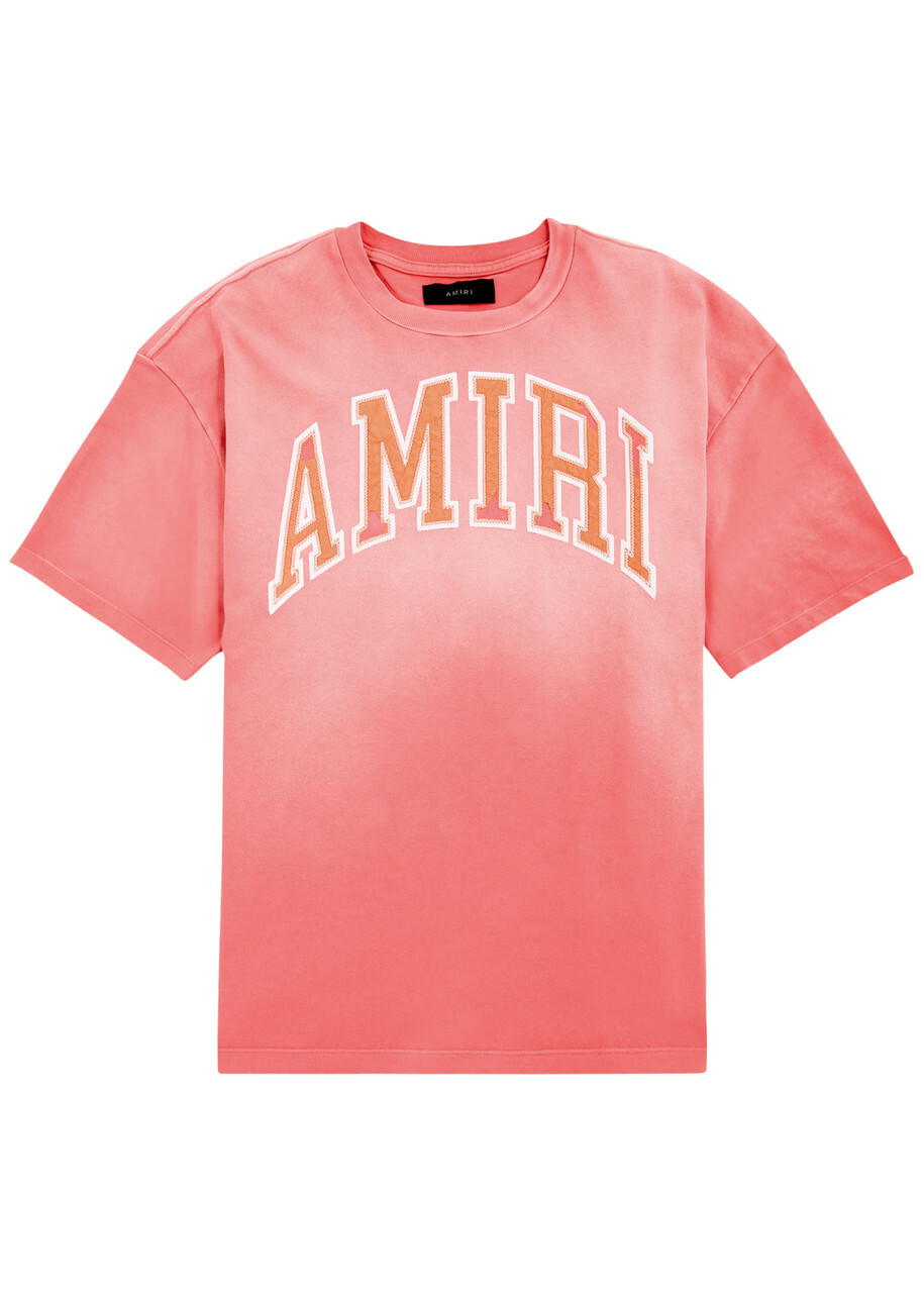Amiri Logo-appliquéd Faded Cotton T-shirt Red Amiri