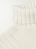 Brunello Cucinelli - Cable-Knit Cashmere Rollneck Sweater - White