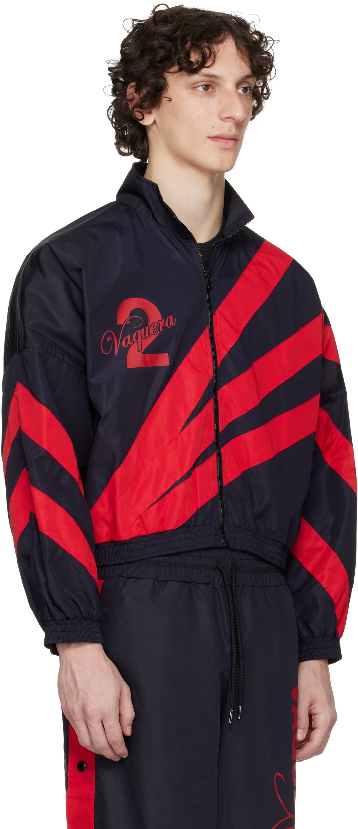 VAQUERA Black & Red Windbreaker Jacket
