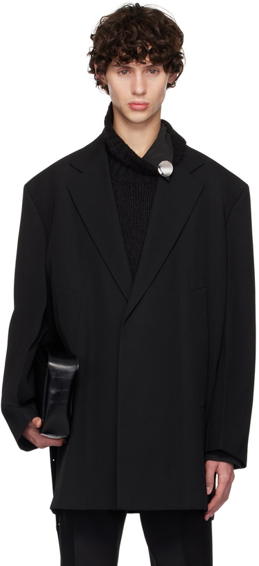 Photo: Jil Sander Black Single-Breasted Blazer