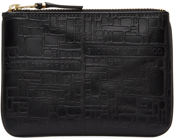 Photo: Comme des Garçons Wallets Small Embossed Logotype Zip Pouch