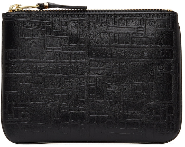 Photo: Comme des Garçons Wallets Small Embossed Logotype Zip Pouch