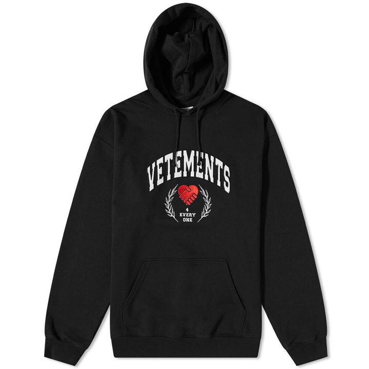 Photo: VETEMENTS College Logo Popover Hoody