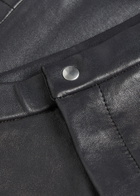 Stouls Newton Slim leg Leather Trousers Dark Grey