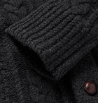 Polo Ralph Lauren - Shawl-Collar Cable-Knit Wool and Cashmere-Blend Cardigan - Men - Charcoal