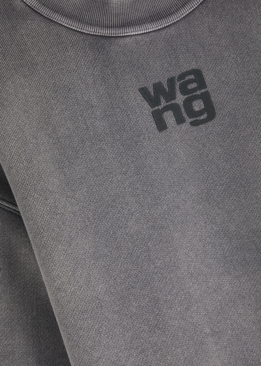 Alexanderwang.t Logo Cotton-blend Sweatshirt Grey