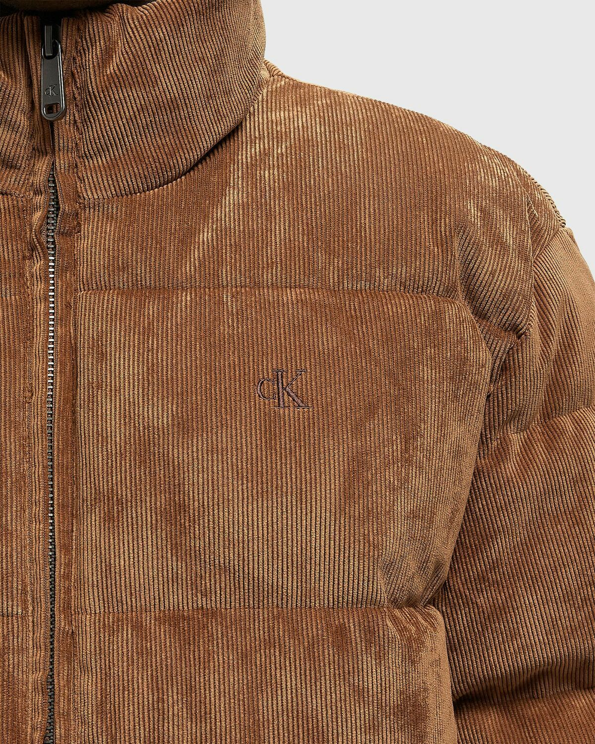 Calvin Klein Jeans LS CORDUROY MID WT PUFFER JACKET Brown Mens Down & Puffer Jacket