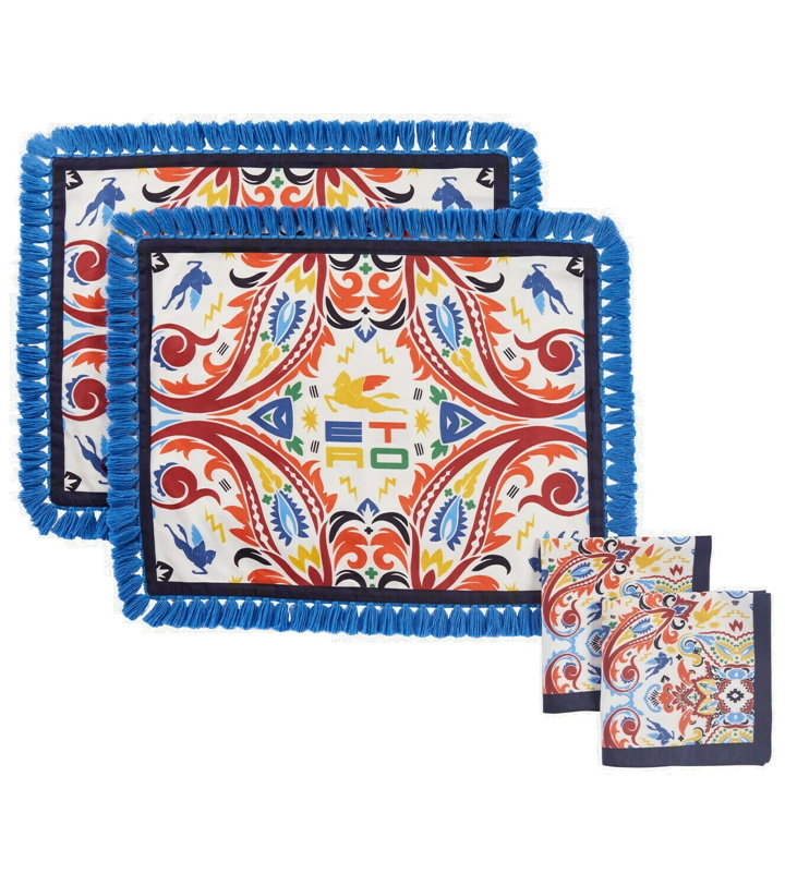 Photo: Etro - Paisley set of 2 napkins and placemats