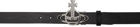 Vivienne Westwood Black & Silver Line Orb Buckle Belt