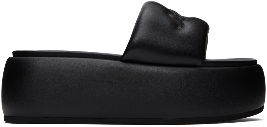 AMIRI Black Script Platform Sandals Amiri