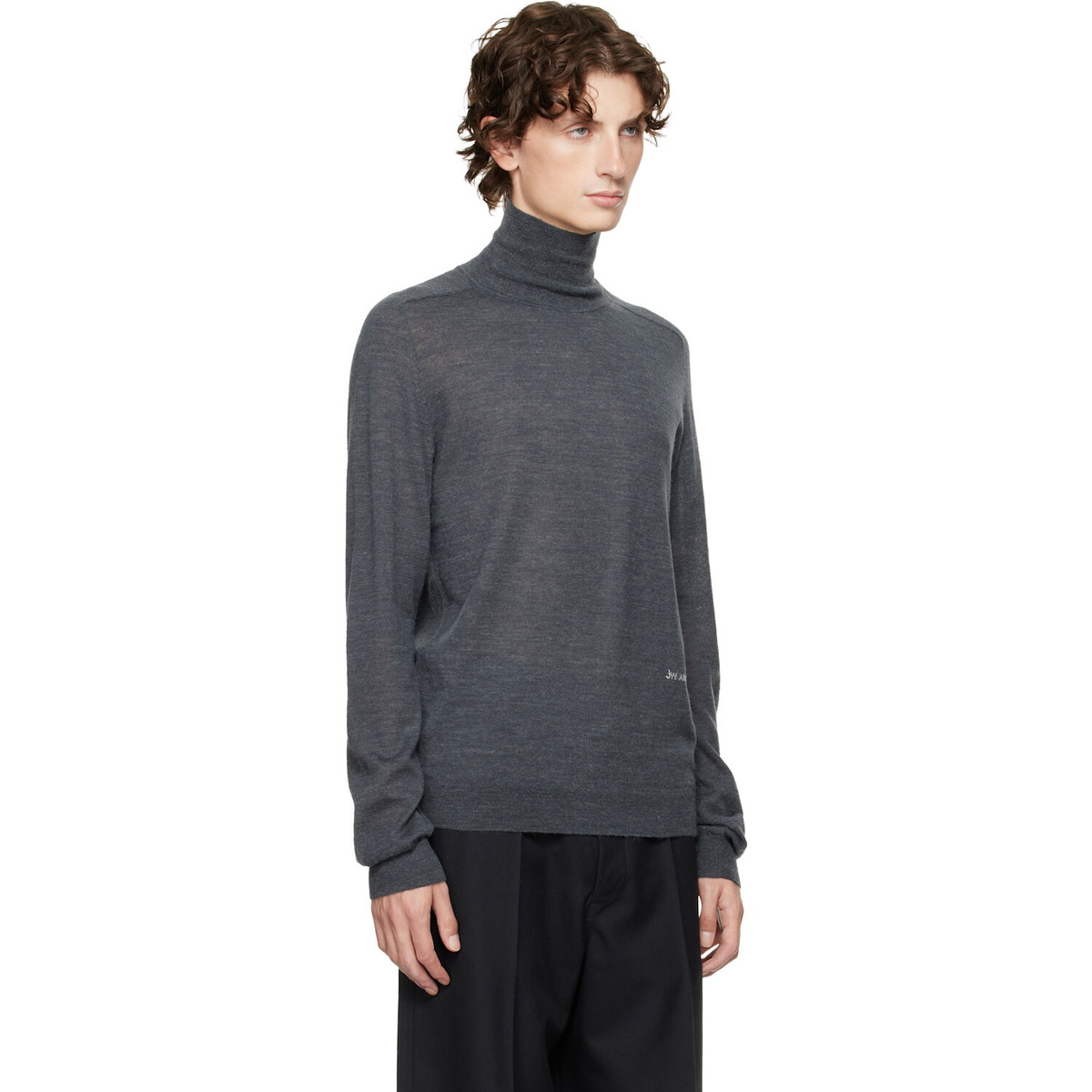 JW Anderson Gray Logo Turtleneck