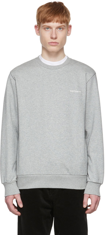 Photo: Carhartt Work In Progress Grey Cotton Sweatshirt