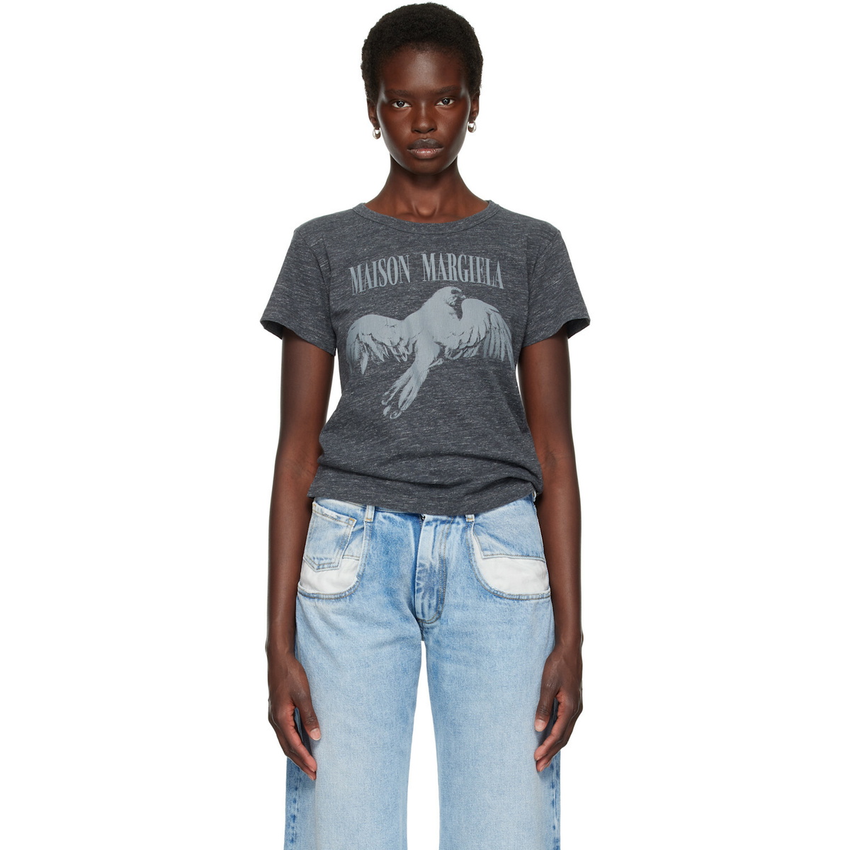 Maison Margiela Gray Bird Fitted T-shirt