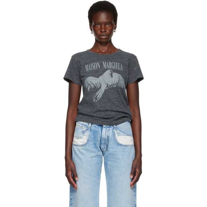 Photo: Maison Margiela Gray Bird Fitted T-shirt