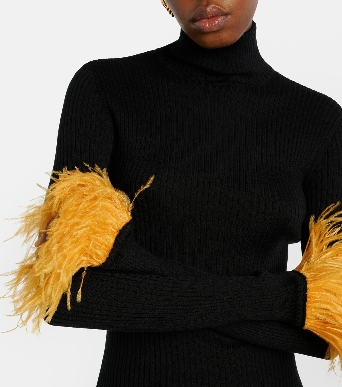 La DoubleJ High Kick cashmere and silk turtleneck sweater