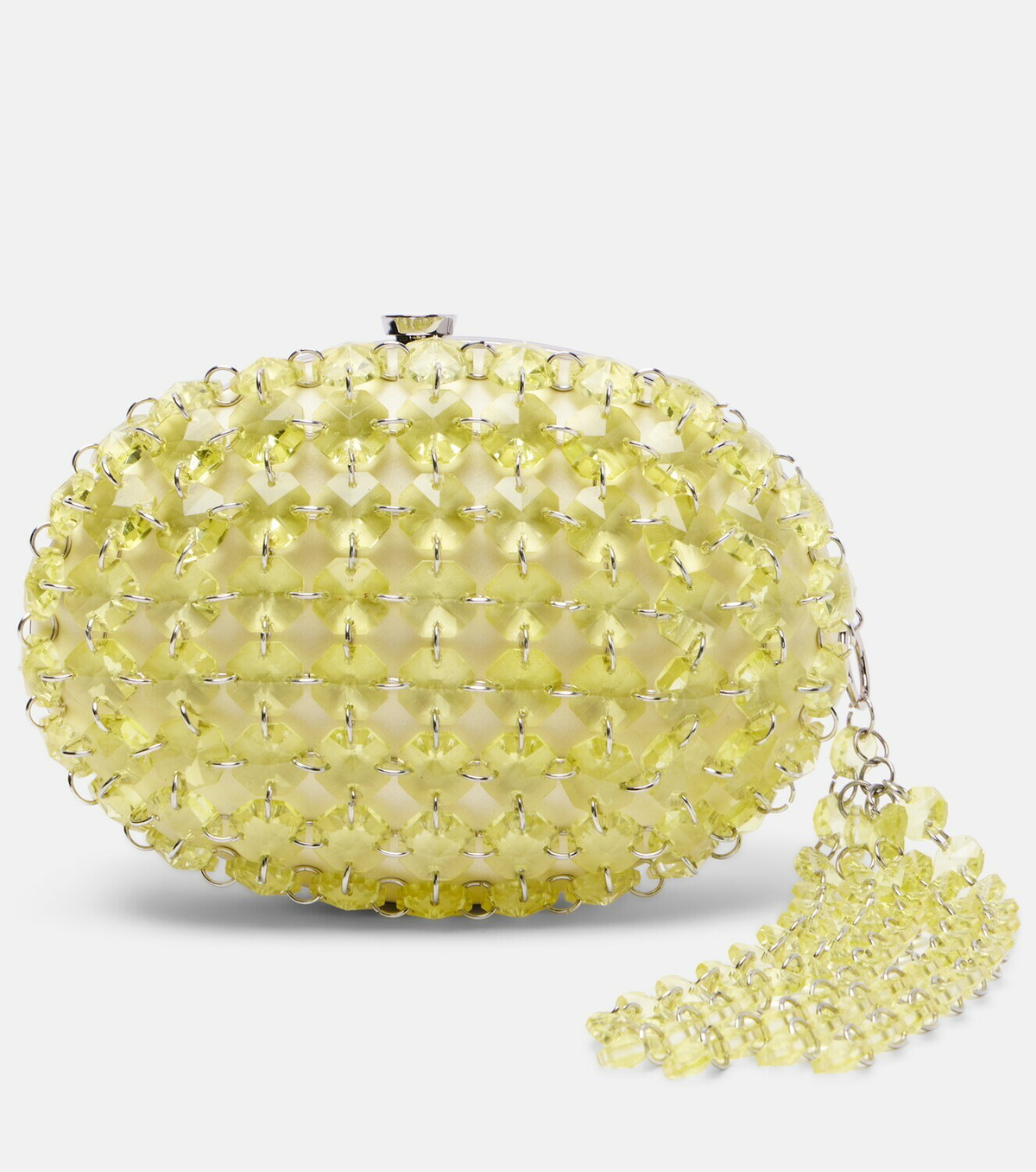 Self-Portrait Oval Small embellished clutch