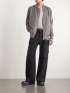 Rick Owens - Leather Bomber Jacket - Gray