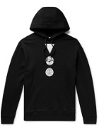 Burberry - Printed Cotton-Jersey Hoodie - Black