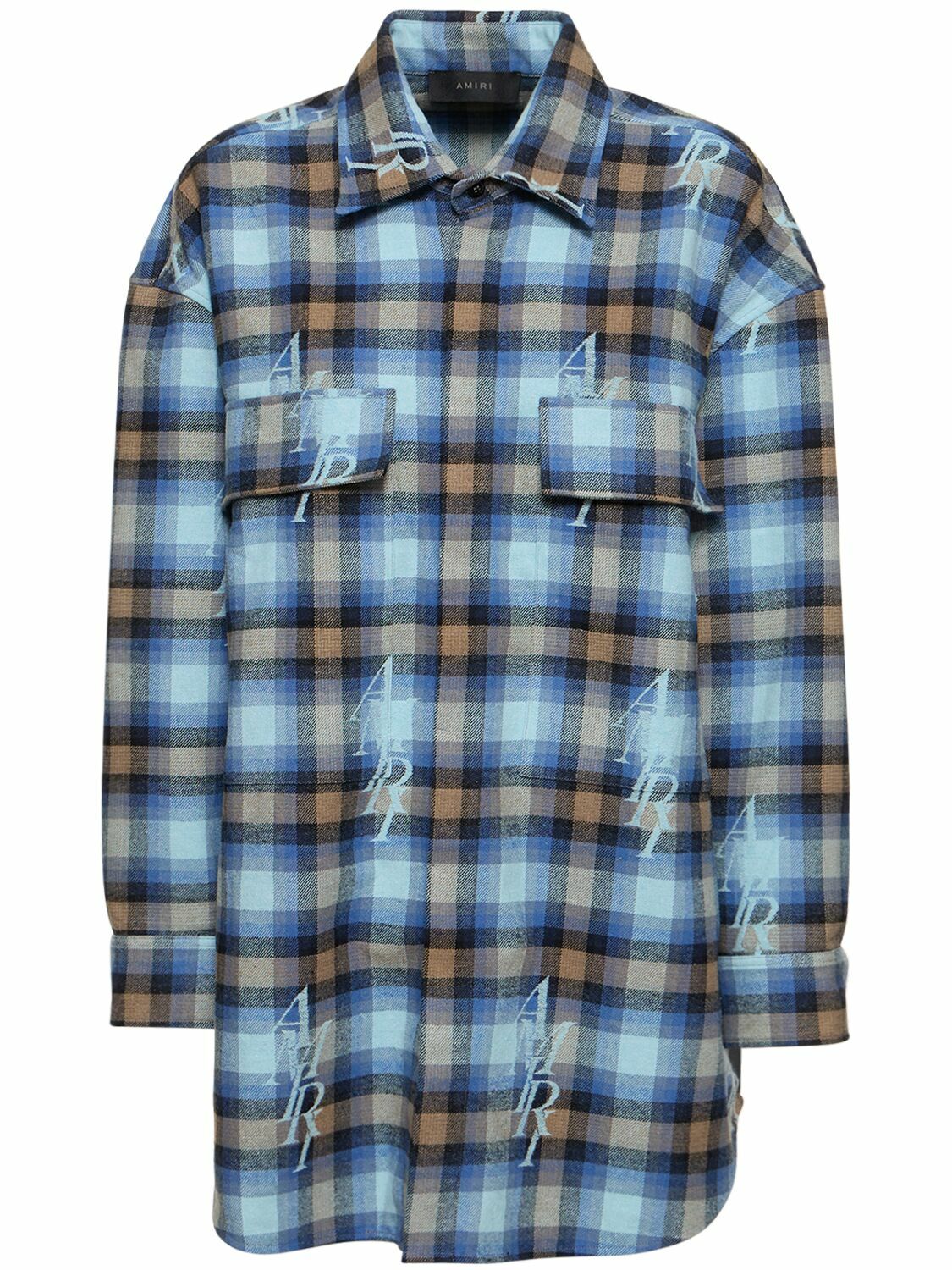 AMIRI - Checked Cotton Blend Flannel Shirt Amiri