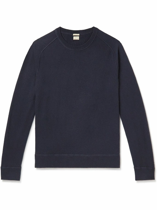 Photo: Massimo Alba - Garment-Dyed Cashmere Sweater - Blue