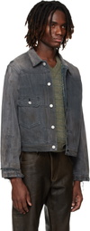Enfants Riches Déprimés Gray 'Type VII' Flannel Lined Denim Jacket