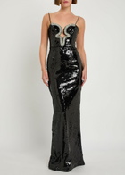 Rebecca Vallance Lyra Embellished Sequin Gown Black