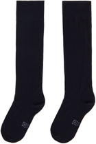 Wolford Navy Velvet Socks