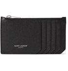 Saint Laurent - Pebble-Grain Leather Cardholder - Men - Black