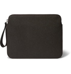 Valextra - Pebble-Grain Leather iPad Case - Men - Dark brown