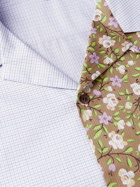 MCQ - Grow Up Oversized Convertible-Collar Logo-Appliquéd Patchwork Cotton Shirt - Purple