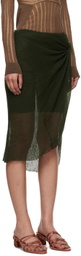 Isa Boulder Green Wrap Miniskirt