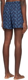 Lacoste Navy Printed Swim Shorts