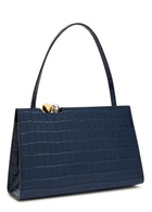 Jacquemus Le Salon Crocodile-effect Leather Shoulder bag - Navy - One Size