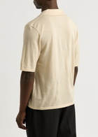 Saint Laurent Wool Polo Shirt Ecru