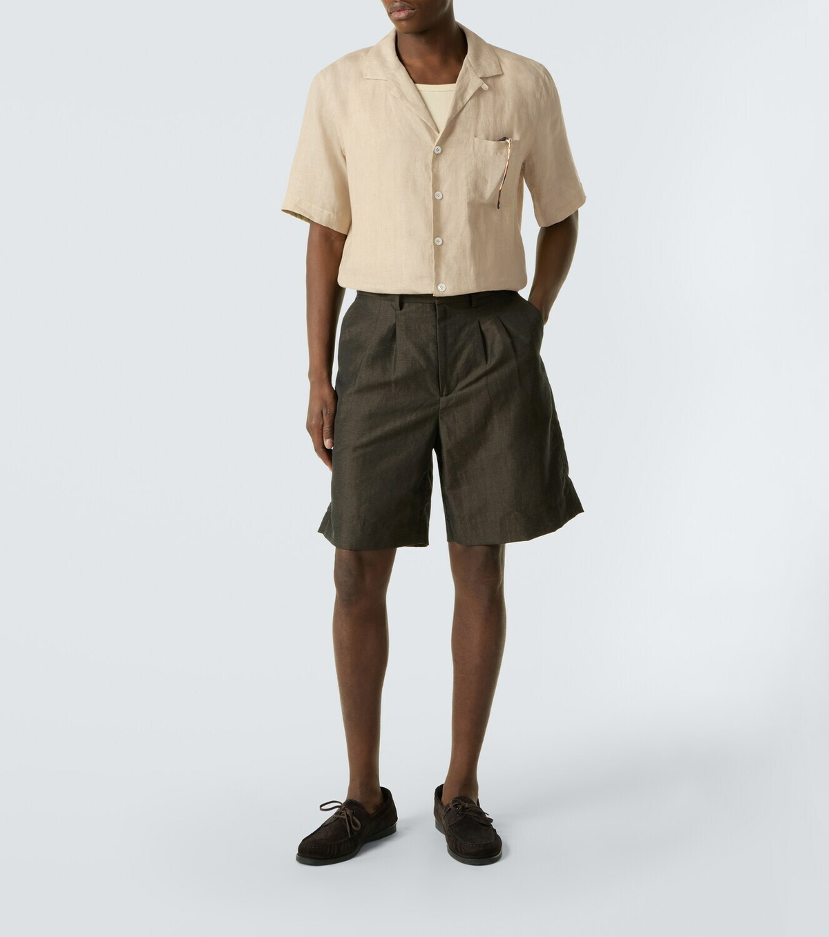 Lardini Linen bowling shirt