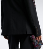 Dries Van Noten Embellished double-breasted wool blazer