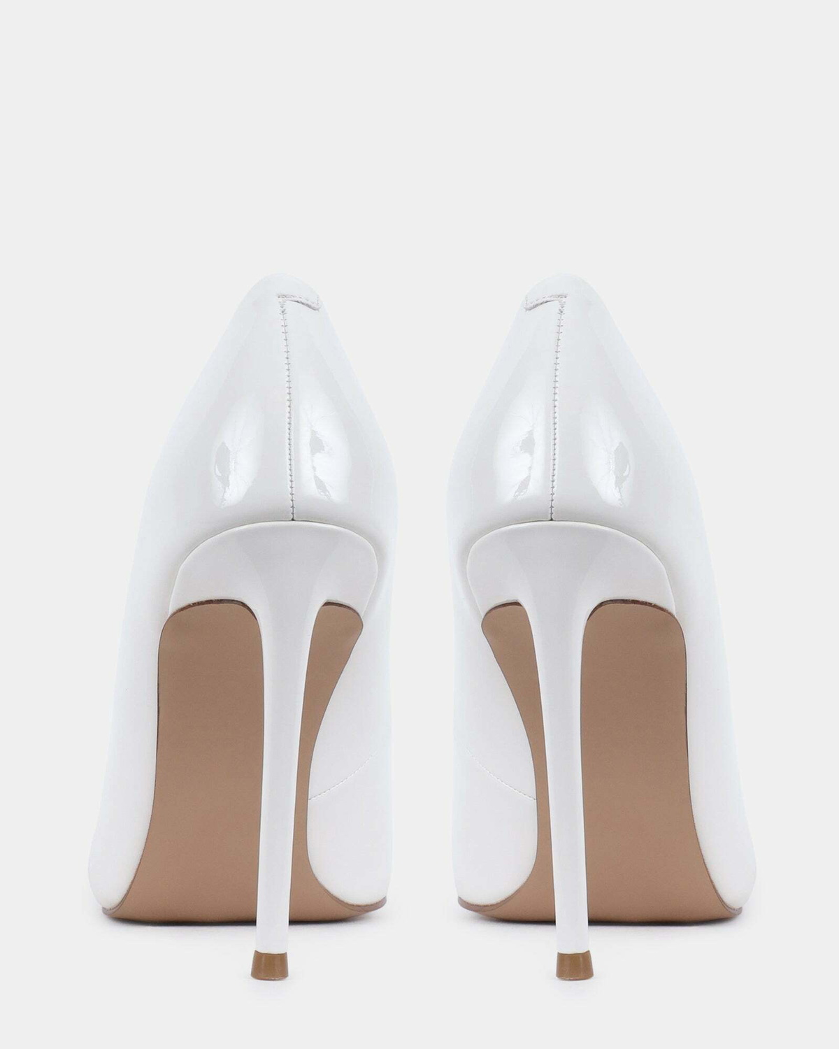 Steve Madden Vida Heels in White Patent