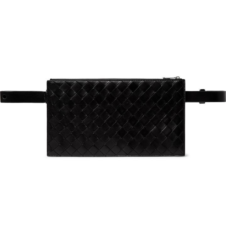 Photo: Bottega Veneta - Intecciato Leather Belt Bag - Black