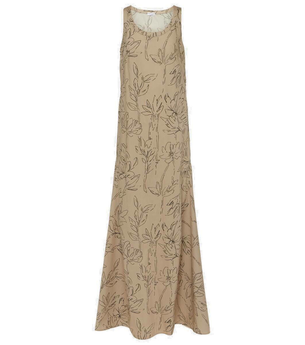 Brunello Cucinelli Wool, cashmere, and silk maxi dress Brunello Cucinelli