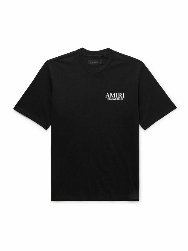 Photo: AMIRI - Bones Stacked Logo-Print Cotton-Jersey T-Shirt - Black