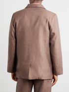 Kartik Research - Linen and Wool-Blend Suit Jacket - Brown