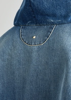 Valentino Hooded Denim Jacket Mid Blu