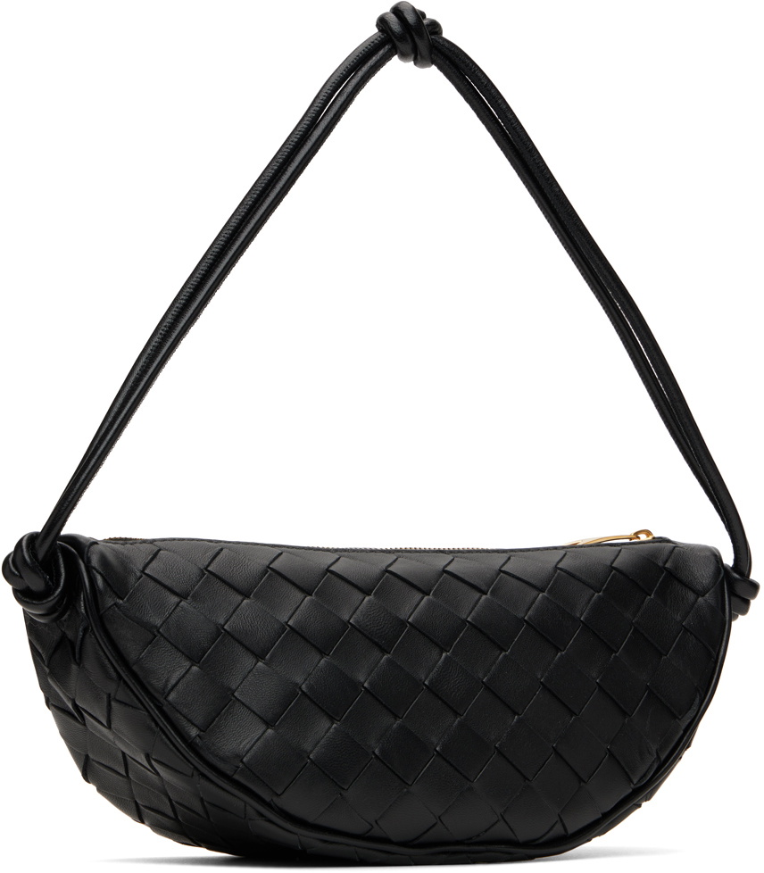 バッグ BOTTEGA VENETA hand bag black Vintage Bottega Veneta Black Intrecciato Leather Top Handle