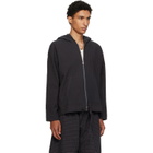 Cawley Brown & Navy Zip Up Hoodie