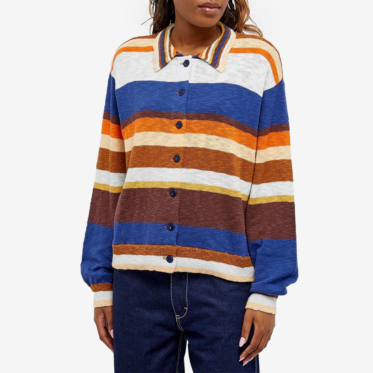 24時間以内発送【美品】YMC Rat Pack Knit Cardigan YMC Brown Rat Pack Cardigan YMC