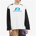 P.A.M. Men's Bi Colour Oversized Long Sleeve T-Shirt in Black/White