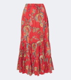 Etro Printed cotton maxi skirt